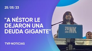 CFK en Plaza de Mayo: "Néstor recibió un Estado chico y una deuda enorme"