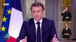 Macron parla alla Nazione: “Riforma pensioni necessaria anche se non piace\