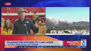 Gov. Newsom speaks at Palisades Fire press conference