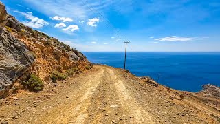 Greece Crete Drive through Asterousia Mountains all the way from Agioi Deka to Agios Ioannis 4K