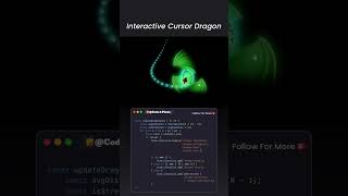 Interactive Cursor Dragon 🐉 | JavaScript Animation Tutorial #Shorts