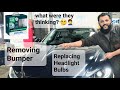 how to replace main dipped bulb on Jaguar XF 4K #facelift #worstdesign