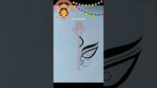 Easy maa durga face drawing/durga puja special creative drawing/#viral/#shorts