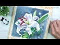 lily watercolor painting wet in wet u0026 wet on dry painting tutorial shyang watercolor