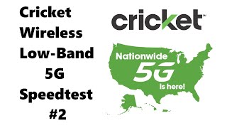 Cricket low-band 5G speedtest #2 Indoors