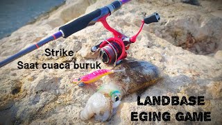 Mancing Cumi-cumi di Pantai Pertamina | Landbase Eging Game