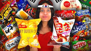 Rs 10,000 RARE Korean Snacks Review !!!!! 😱😱 Never Seen Before