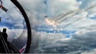 F-16 Bomb Drop Sim With Chaff-Flare Release • USAF (2020)