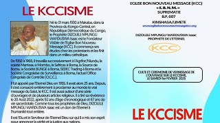 CULTE D'ACTION DE GRACE ET DE VERNISSAGE DU KCCISME