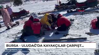 BURSA - Uludağ'da kayakçılar çarpıştı: 2 yaralı