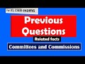 Previous Questions & related facts on Committees I Committees and Commissions I for JCI CSEB exams