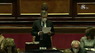 Commemorazione di David Sassoli, il Presidente Draghi interviene al Senato (11.01.22)