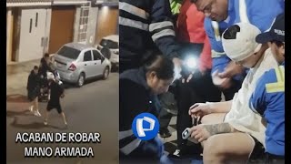 ¡Violento asalto en Surco! joven termina herido tras resistirse al robo de su celular