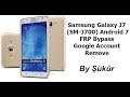 Samsung Galaxy J7 (SM-J700) Android 7 - FRP Bypass / Google Account Remove