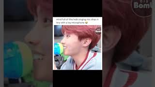 Mind full of this Hobi singing mic drop in tiny with a toy microphone#hobi #jhope