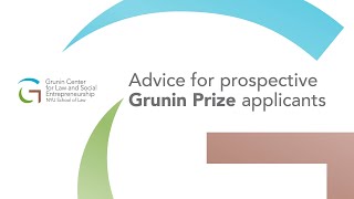 Deborah Burand offers advice for prospective Grunin Prize applicants