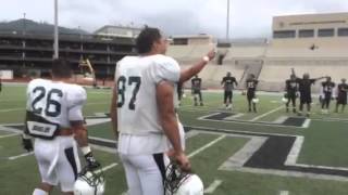 RJ Hollis - UH punt-catching competition