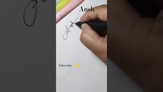 Ansh name style sign #signature #youtubeshorts #shorts #trending #viral #art #unique