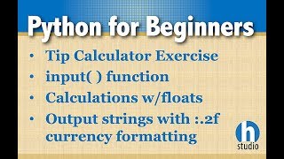 Python Tip Calculator Exercise using input()