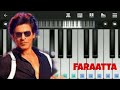 Faraatta Song | Jawan | Easy Piano Tutorial | Anirudh | Shah Rukh Khan