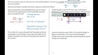 6th U5 Solve Percent Problems Day 2