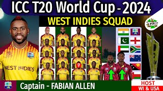 T20 World Cup 2024 - West Indies Team Squad | WI Team Best Squad T20 World Cup 2024 | T20 WC 2024 WI