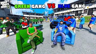 Franklin Builds GREEN GANG to Defeat Shinchan BLUE GANG in GTA 5! 🔥💥 Gang War | Shinchan \u0026 Chop