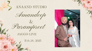 Amandeep weds Parameters🔴Live Jaggo Ceremony Anand Studio m,9417252702