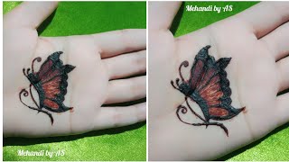 Butterfly mehndi design for front hand || Butterfly mehndi tattoo design @Mehndi_by_AS