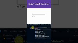 Character Limit Counter #coding #webdevelopment #htmlcssjavascript #html #javascript #programming