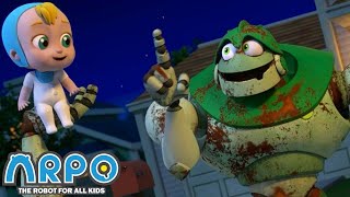 Arpo the Robot | Night Time TERRORS - ARPO the ZOMBIE!  | Funny Cartoons for Kids | Arpo and Daniel