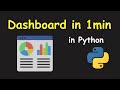 I CREATE DASHBOARD IN 1 MIN USING PYTHON & PYTHON DASHBOARD & PYTHON DASH