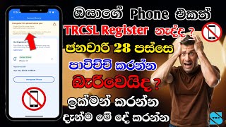 2025 ජනවාරි 28 පස්සෙ මොකද වෙන්නේ🤔? | All Mobile Phone TRCSL Approval | IMEI | #TRCSL