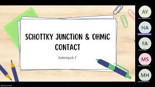 Schottky Junction and Ohmic Contact | Kelompok F | Fisika Material A (2024) |Teknik Elektro Undip