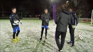 Keeperstraining van Rob Prevoo op 17-01-2019 bij De Dijk met Kay Hilverink, Nick Borgman en Lassan