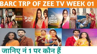 Barc Trp of Zee TV of week 01 (2025)  | जानिए सभी की रेटिंग्स के बारे में | TRP