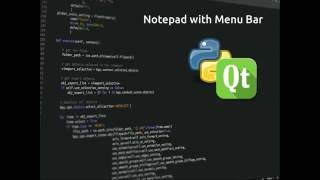 PyQt5 Lesson 15 Notepad with menu bar