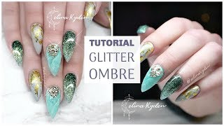 TUTORIAL | HOW TO GLITTER OMBRE | STILETTO GEL NAILS