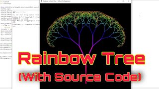 Rainbow Tree design using python programming.(With Source Code).. #python