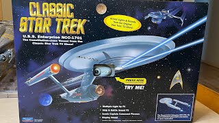 Classic Star Trek USS Enterprise NCC-1701 Spaceship Review by Playmates Toys with Lights \u0026 Sounds ✅