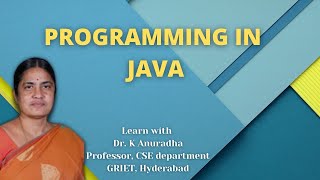 Chapter 44 | JAVA Applets | Dr K Anuradha