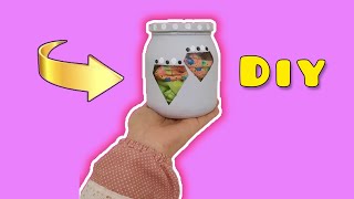 Use the jam jar like this / Jam jar recycling idea