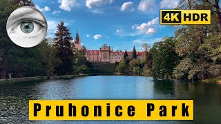 4K Czech Republic walk: Pruhonice Park - Botanic Garden - Riot of colors 🇨🇿 HDR ASMR