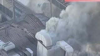 塗装会社の工場で火事 男性従業員3人が重症　大阪・門真市