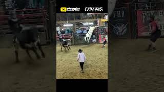 Bull rider gets more than he bargained for. 🫣 #shorts