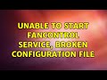 Ubuntu: Unable to start fancontrol service, broken configuration file