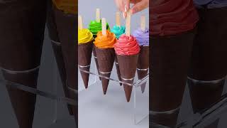 Perfect Rainbow Ice Cream Cone Hacks #Shorts