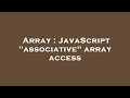Array : JavaScript 