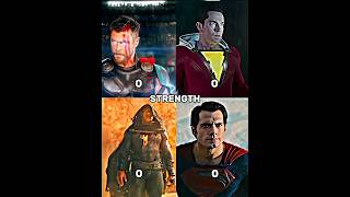 THOR vs SUPERMAN vs BLACK ADAM vs SHAZAM |#marvel #shorts #avengers #thor #EvilO