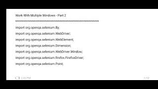 Work with multiple windows part-2 dynamic xpath cc answer